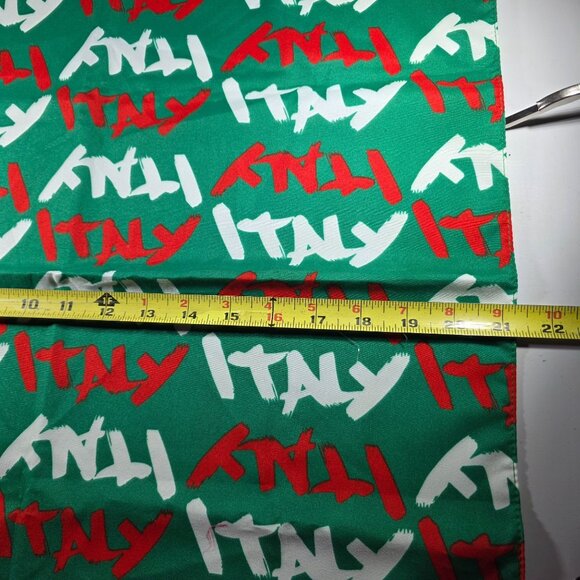 Italy Green Scarf Red White Pattern bandana italian - Picture 6 of 6